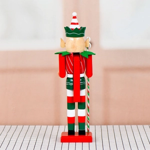 38cm wooden candy clown nutcracker soldier puppet for Christmas festive table decoration