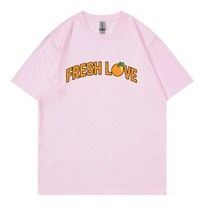 Pink Sturniolo Triplets Fresh Love T-shirt flat lay view in high quality cotton