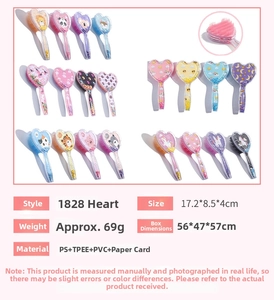 Detailed technical specifications for the cartoon printed detangling hair massage brush