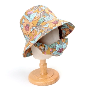 Cappello da sole floreale da donna con maschera protettiva e scudo UV