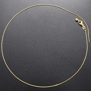 Box Chain Necklace Adjustable 18K Gold Plated Copper Needle Pin Clavicle Chain DIY Jewelry For Women
