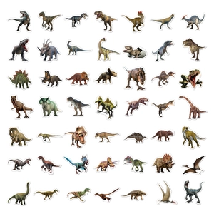 Wasserdichte Dinosaurier-Aufkleber für Koffer und Laptops 100er Set Jurassic-Design