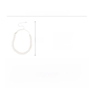 Size chart showing 54cm copper woven choker necklace specifications and 6.1g weight details