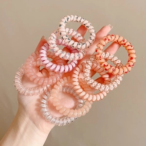 Elastici per capelli a spirale di alta qualità in tonalità rosa e fiori
