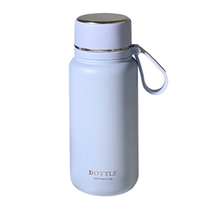 Minimalist light purple vacuum insulated bottle with matte finish and carry strap