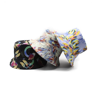 Reversible Bucket Hat Cotton Polyester Oil Painting Print Artistic Sun Protection Outdoor Casual Travel Sunbonnet Cap