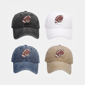 Baseball Cap Washed Cotton Vintage Distressed Football Leopard Heart Print Adjustable Outdoor Sun Hat For Men Women