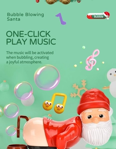 Santa Claus bubble machine features one-click music and automatic blowing functions