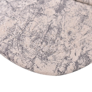 Outdoor baseball cap with grey marble tie-dye pattern and multi-row stitched brim detail