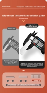 Detail showing caliper measurement of 10mm thickness for silicone wall protector pad