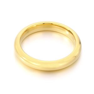 Polished 18k gold minimalist stainless steel bangle bracelet with glossy mirror finish