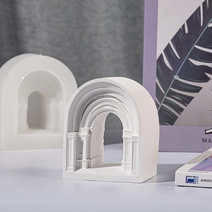Classical castle archway silicone mold set for DIY handmade plaster ornament casting