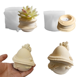 Dragon Egg Silicone Mold 3D Relief Design Storage Box Container For Candle Cup Flower Pot DIY Gypsum Resin Crafting Decor