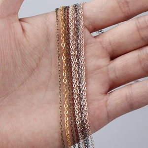 Multiple colors of O-shaped copper jewelry chains for DIY handmade necklace making