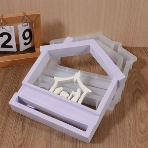 Nativity scene house silicone mold for DIY resin and plaster handmade crafts set