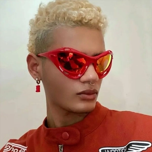 Sports Sunglasses PC Frame AC Lens UV400 Protection Windproof Cycling Driving Outdoor Y2K Cyberpunk Fashion Hollow Unisex