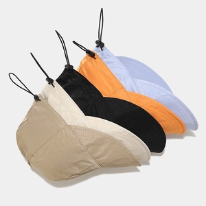 Breathable quick-dry sun caps in five colors with adjustable drawstring for outdoor protection