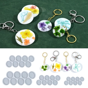 Moules En Silicone Pour Résine Ronde Fabrication De Bijoux Pendentif Porte Clés DIY Moulage Multi Cavités Outils Artisanat