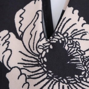 Retro floral print blouse with lantern sleeves and lace-up tassel details for women