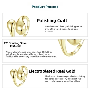 Macro view showing 925 sterling silver stamp and polished triple-layered gold plating