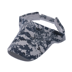 Men's digital camouflage sun visor hat with adjustable velcro strap for outdoor sports