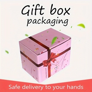 Pink floral ceramic gnome coffee mug gift box with red ribbon and secure packaging