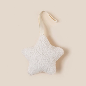 Teddy fleece star pacifier clip holder with soft texture for baby accessories