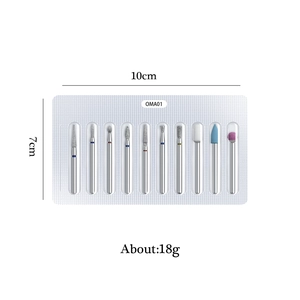 10-piece professional nail drill bits set for manicure Russian cuticle removal and polishing