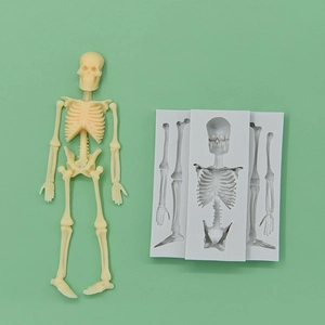 Stampo in silicone a scheletro di Halloween per decorazioni torte e fai da te