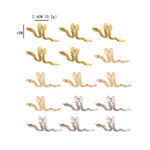Snake charm hair jewelry accessories in gold rose gold and silver finish 2.6cm