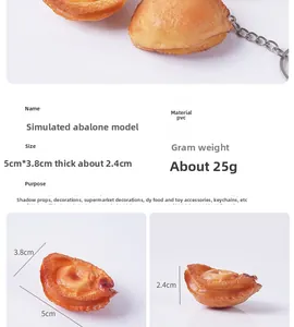 Vue macro d'un modèle d'ormeau en PVC de 5 cm montrant la texture et les dimensions