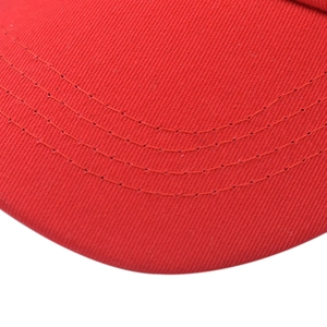 Front view of a red Christmas baseball cap with high-quality twill cotton texture