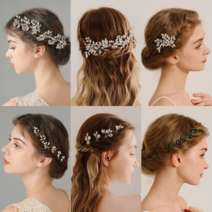 Épingle à cheveux en U avec strass pour coiffures élégantes de mariage et photo