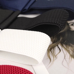 High elastic knitted bow belt for dresses featuring thick honeycomb texture in multi-colors