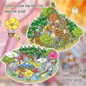 DIY retro forest treehouse and dreamland park PET scenery stickers for journals