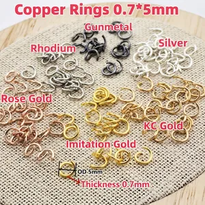5mm copper jump rings for jewelry making in six metallic colors with 0.7mm thickness
