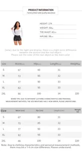 Detaillierte Größentabelle für High Waist PU-Leder-Shorts mit Passform- und Maßhinweisen