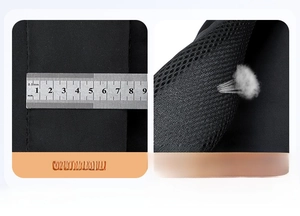 Detail of 8.5cm wide padded shoulder straps with breathable honeycomb mesh fabric