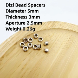 Bright silver metal spacer beads for DIY jewelry making, 5mm diameter with smooth finish