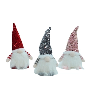 Weihnachts leuchtende Pailletten Zwerg Plüschtier glühende Rudolph Feiertags Deko