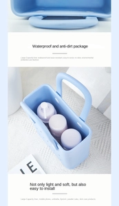 Waterproof and anti-dirt EVA blue inner organizer bag for small beach tote and handbag