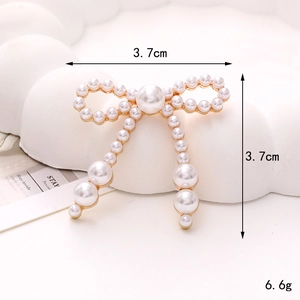 Nœud doré avec perles pour coques de téléphone et chaussures, taille 3,7x3,7cm