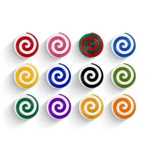 Set of 12 colorful swirl peppermint candy ornaments for Christmas tree decoration