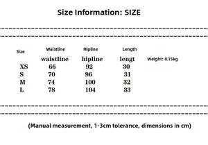 Detailed size chart for women summer tank top and shorts set with measurements in cm