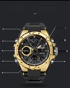Schema funzionale dell'orologio SANDA con doppio display e resistenza all'acqua 50M