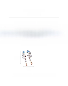 Detailed size and material specs for vintage geometric pearl earrings with 8.8cm length