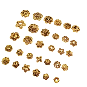 Calottes et intercalaires en métal doré pour bijoux DIY et accessoires de cheveux