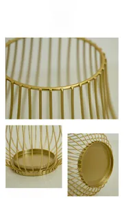 Detailed macro view of the woven golden metal lines and finish on the luxury candlestick