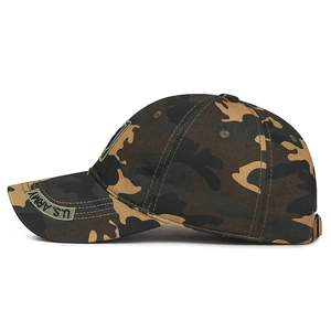 Jungle camouflage baseball cap with U.S. ARMY embroidery and adjustable strap for outdoors