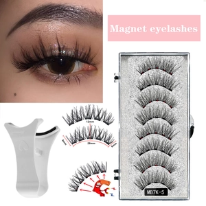 Magnetic Eyelashes Glue Free Reusable Natural Long Thick False Eyelashes With Magnetic Applicator Professional Eye Makeup